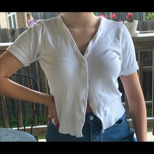 White cardigan